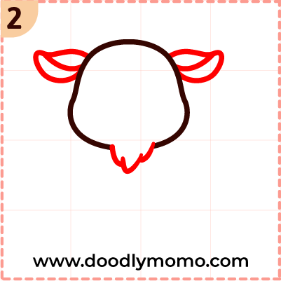 How to draw a cute Goat step by (2)