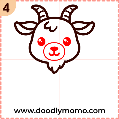 How to draw a cute Goat step by (4)