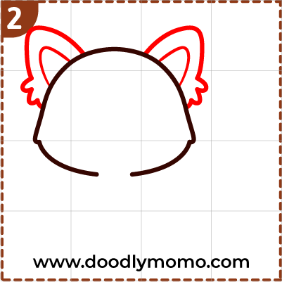 How to draw a cute Red Panda step (2)