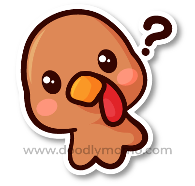 How to draw a cute Turkey step by step Did you know - doodlymomo