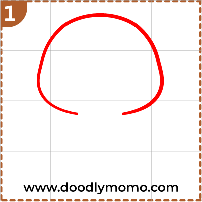 How to draw a cute Grizzly Bear step (1)