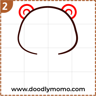 How to draw a cute Grizzly Bear step (2)