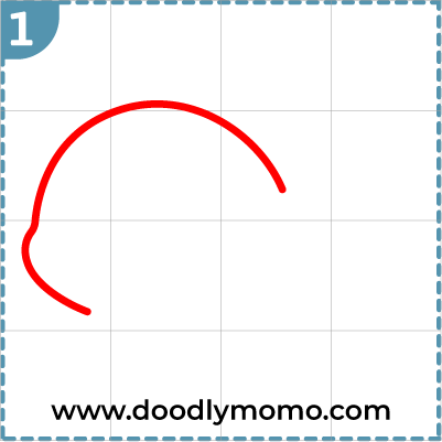 How to draw a cute Shark step (1)