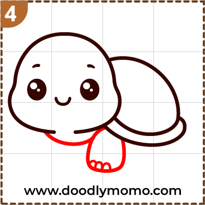 How to draw a cute Turtle step (4)