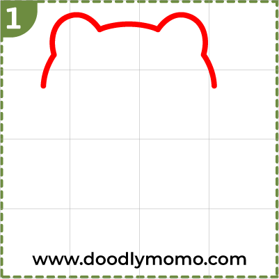 Drawing the head outline of a cute crocodile step by step