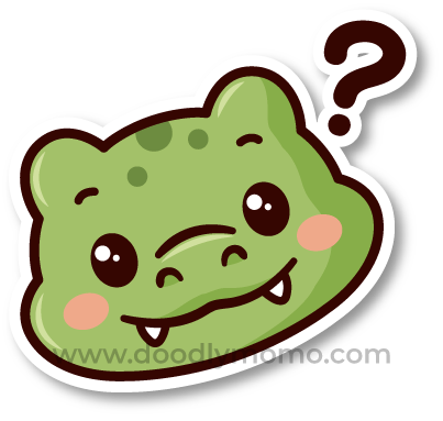 Did You Know illustration: Crocodile head with question mark for kids