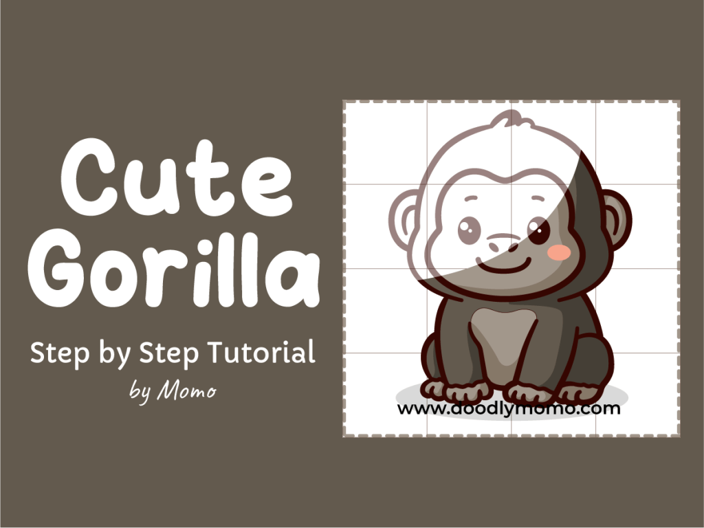 How to Draw a Cute Gorilla: Easy Step by Step Tutorial for&nbsp;Kids
