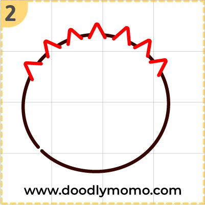 How to draw a cute Pufferfish step (2)
