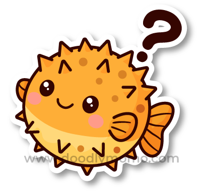 How to draw a cute Pufferfish step by step Did you know - doodlymomo