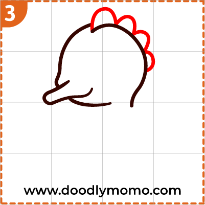 Step 3: Sketching the seahorse's fins step by step for beginners