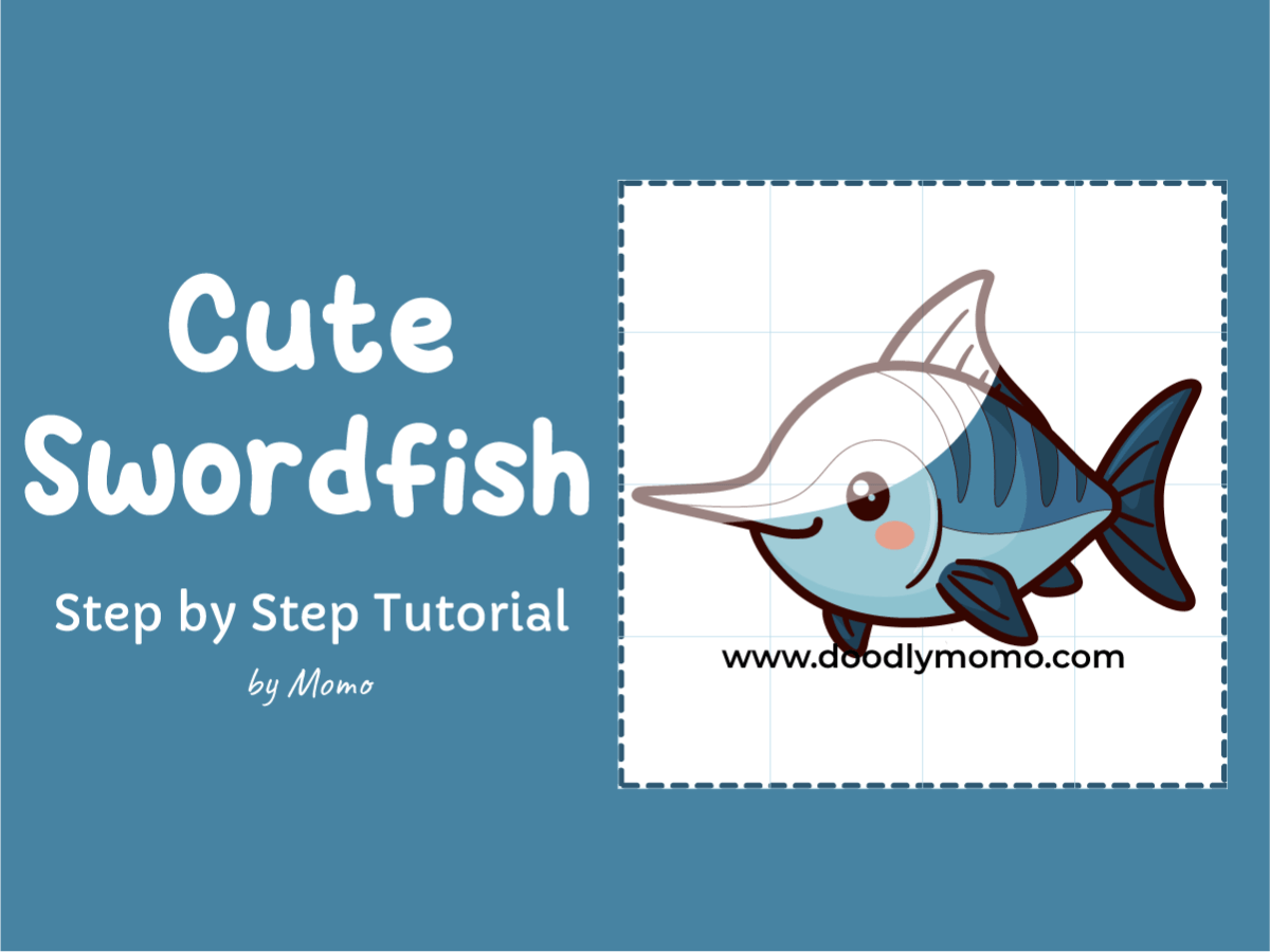 How to Draw a Cute Swordfish: Easy Step by Step Tutorial for&nbsp;Kids
