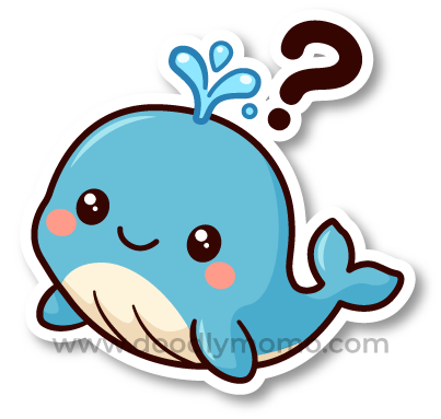 How to draw a cute Whale step by step Did you know - doodlymomo