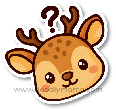 Did You Know illustration: Deer head with question mark for kids