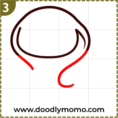 Step 3: Sketching the cobra's hood step by step for beginners