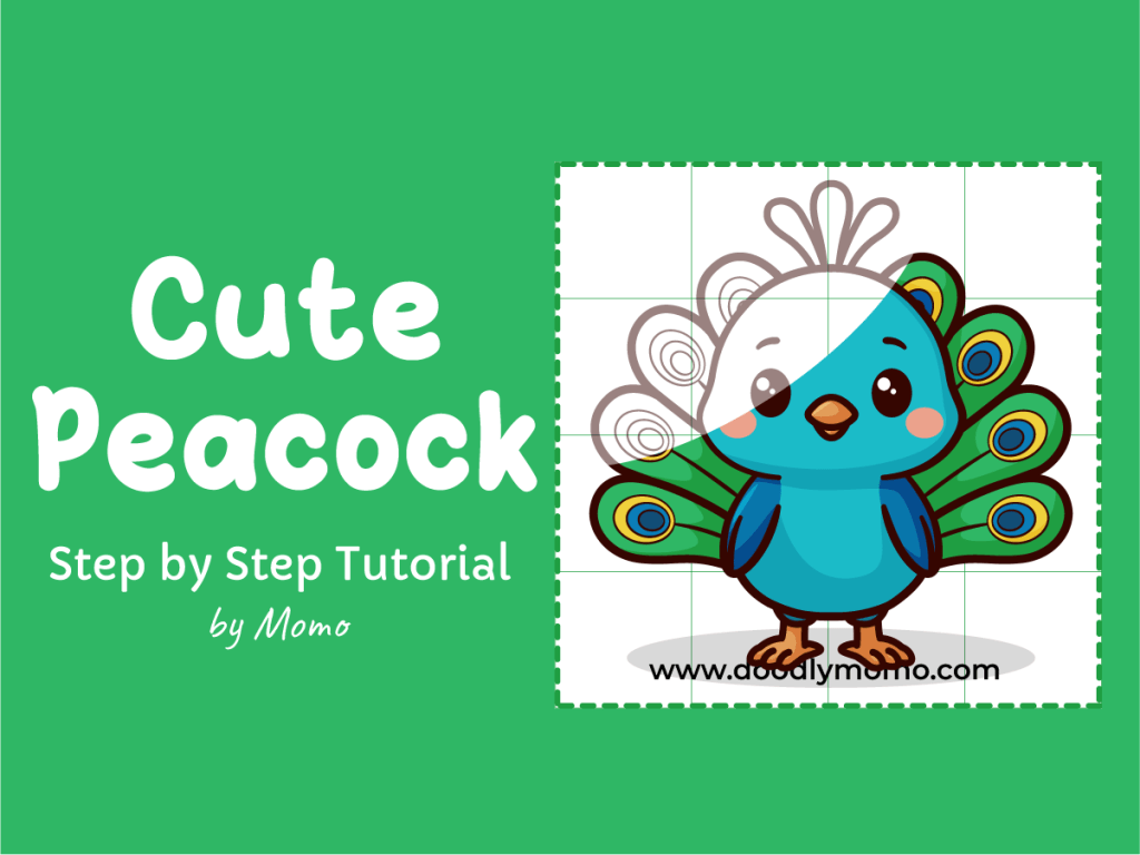 How to Draw a Cute Peacock: Easy Step by Step Tutorial for&nbsp;Kids