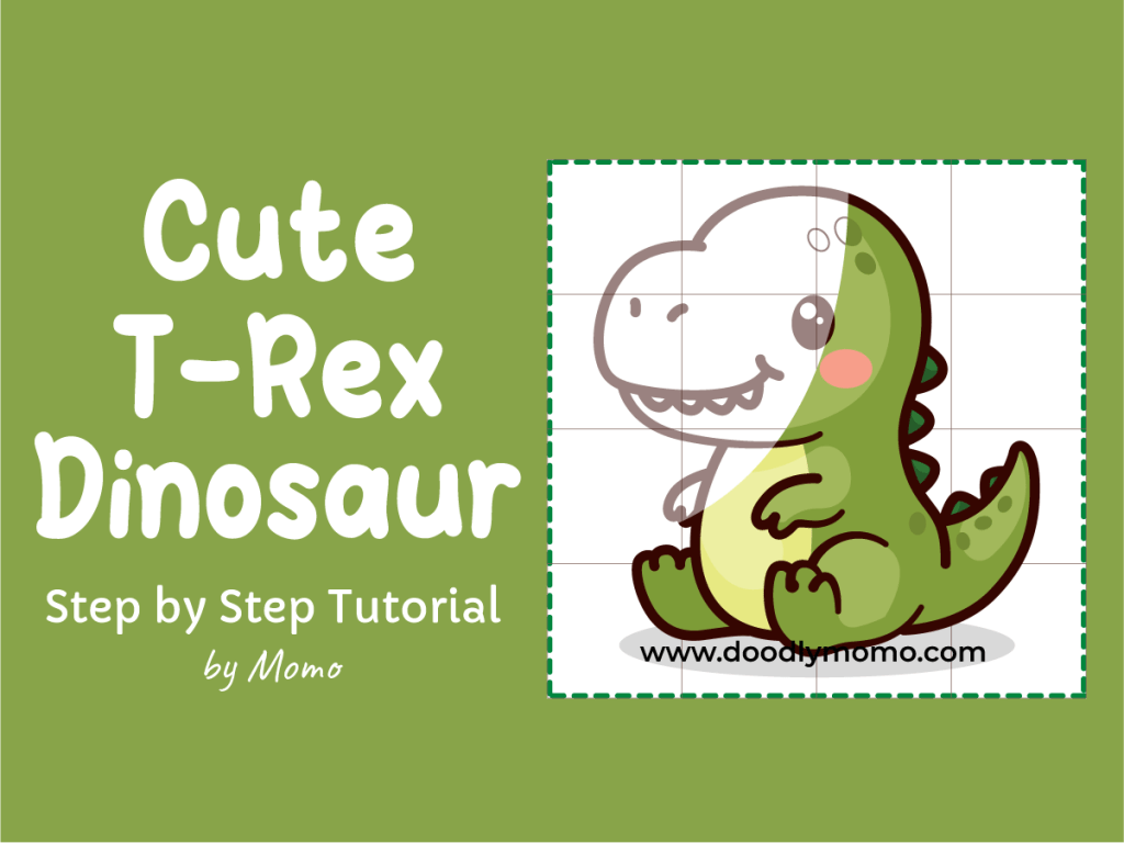 How to Draw a Cute T-rex Dinosaur: Easy Step by Step Tutorial for&nbsp;Kids